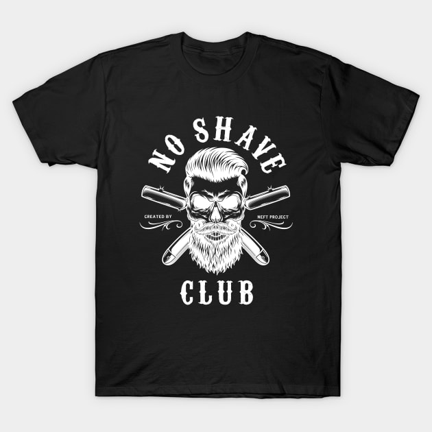 Men's No shave Club (Dark) T-Shirt by NEFT PROJECT